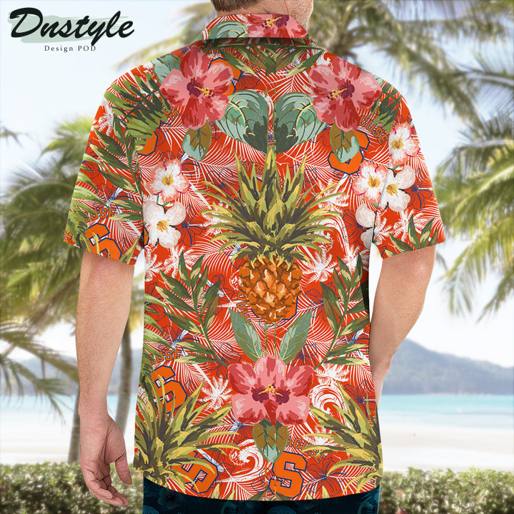 Syracuse Orange Pineapple Tropical Hawaiian Shirt