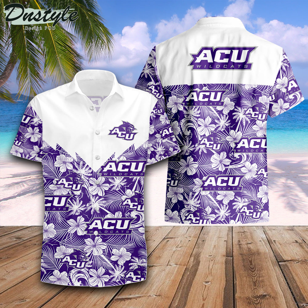 Abilene Christian Wildcats Tropical Seamless NCAA Hawaii Shirt