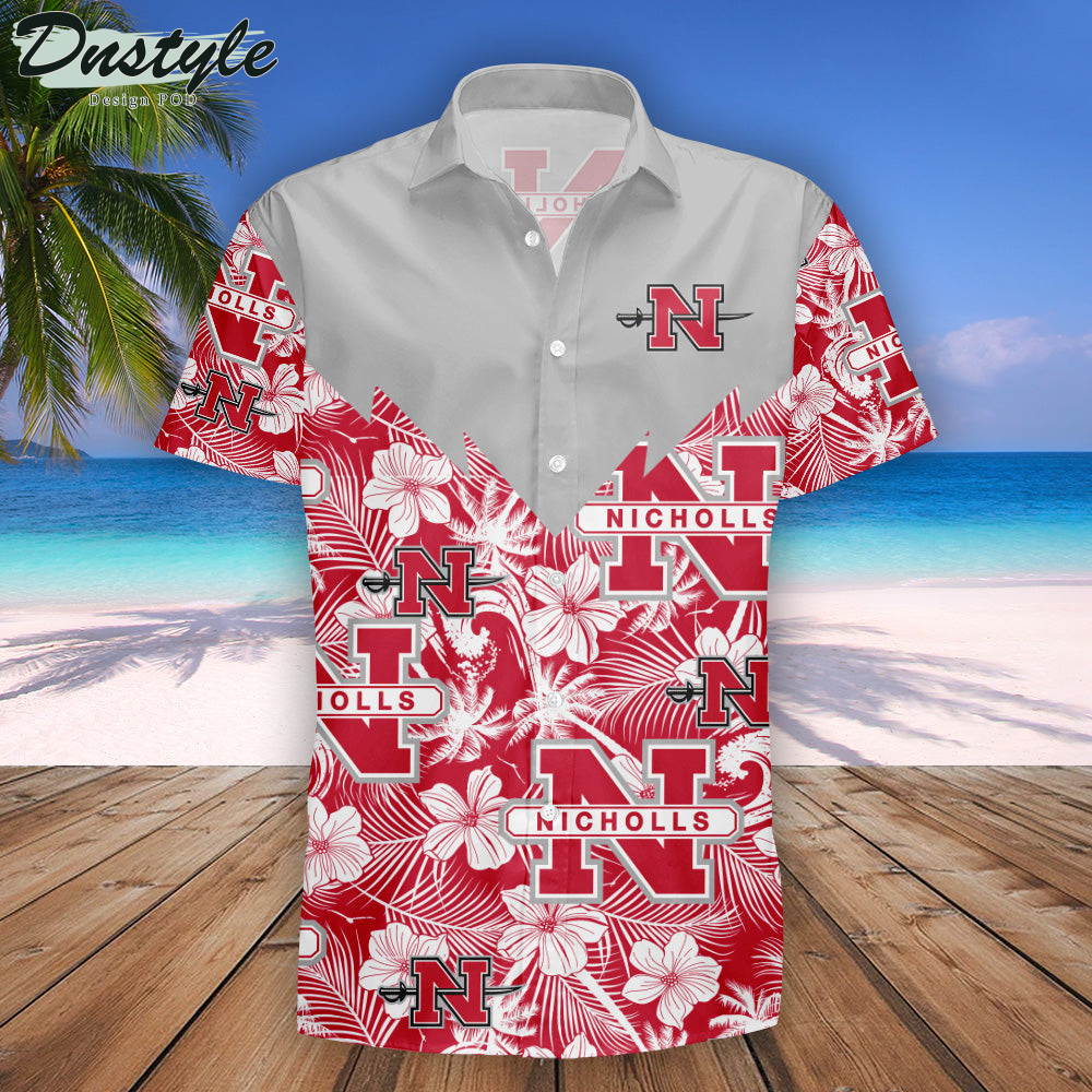 Nicholls State Colonels Tropical Seamless NCAA Hawaii Shirt