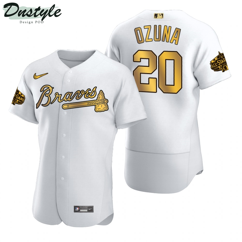 Marcell Ozuna Atlanta Braves White Gold 2022 MLB All-Star Game Jersey