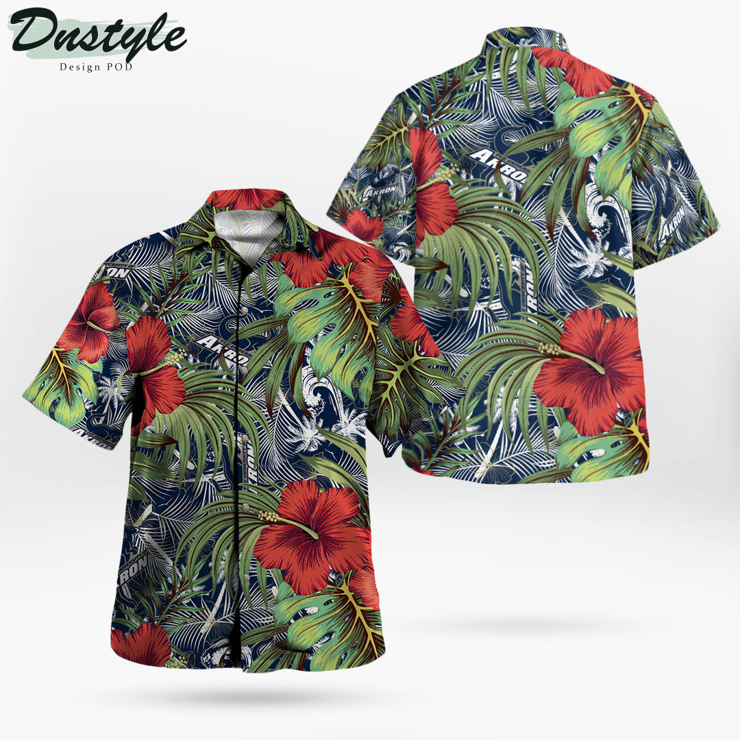 Akron Zips Hibiscus Tropical Hawaii Shirt