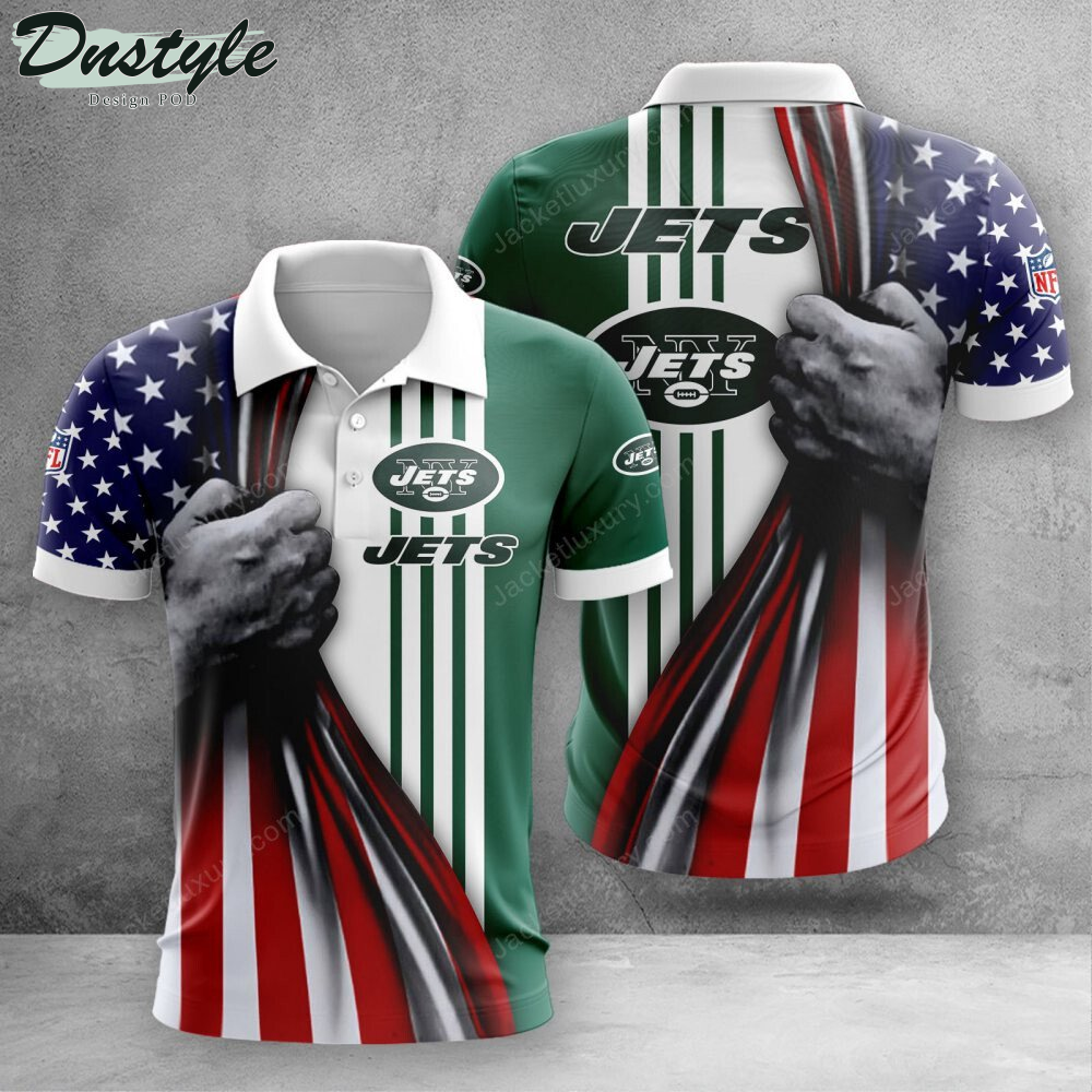 New York Jets American Flag Polo Shirt