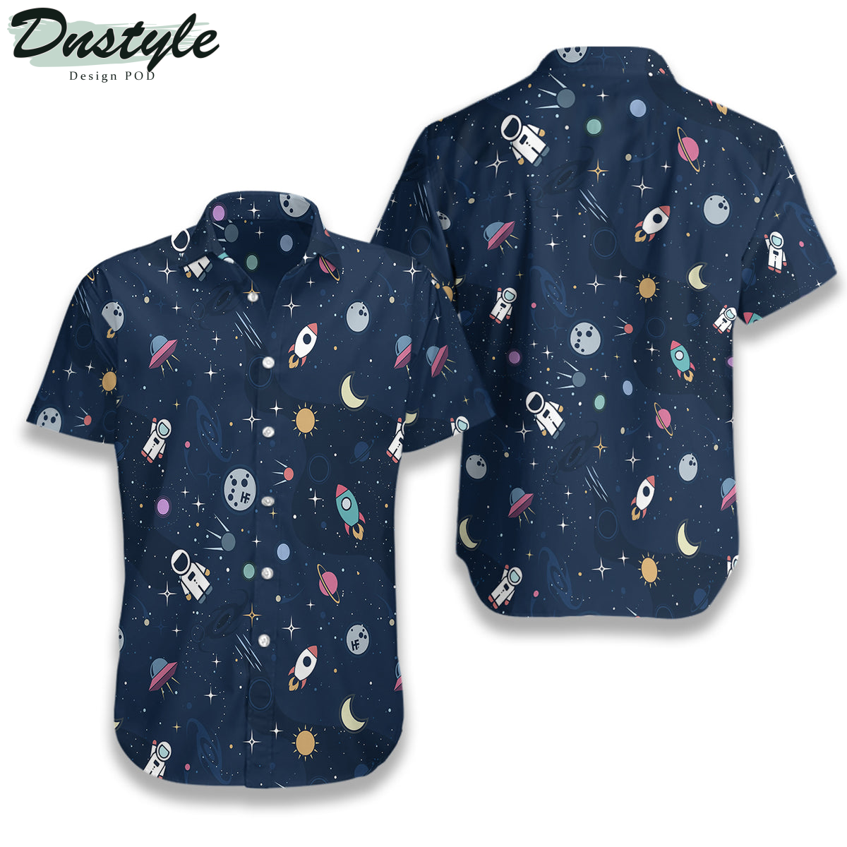 Outer Space Astronauts Hawaiian Shirt