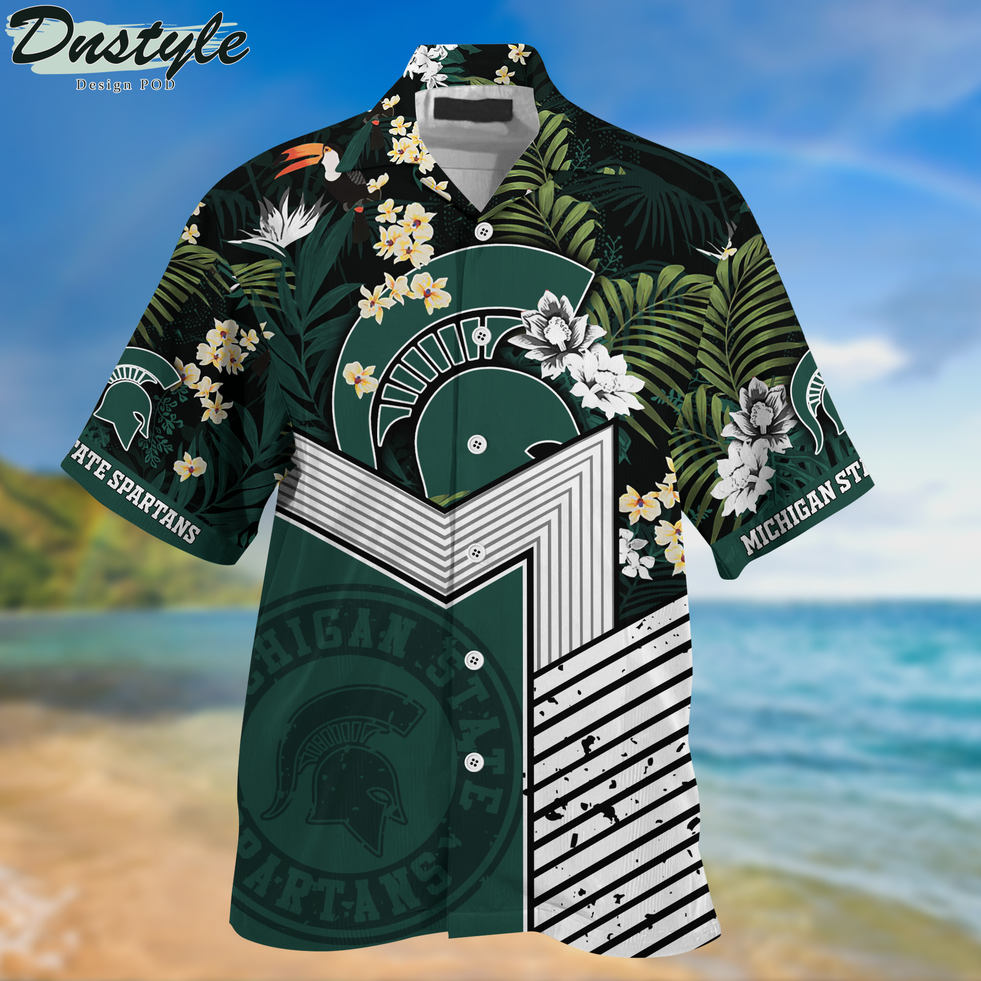 Michigan State Spartans Tropical New Collection Hawaii Shirt And Shorts