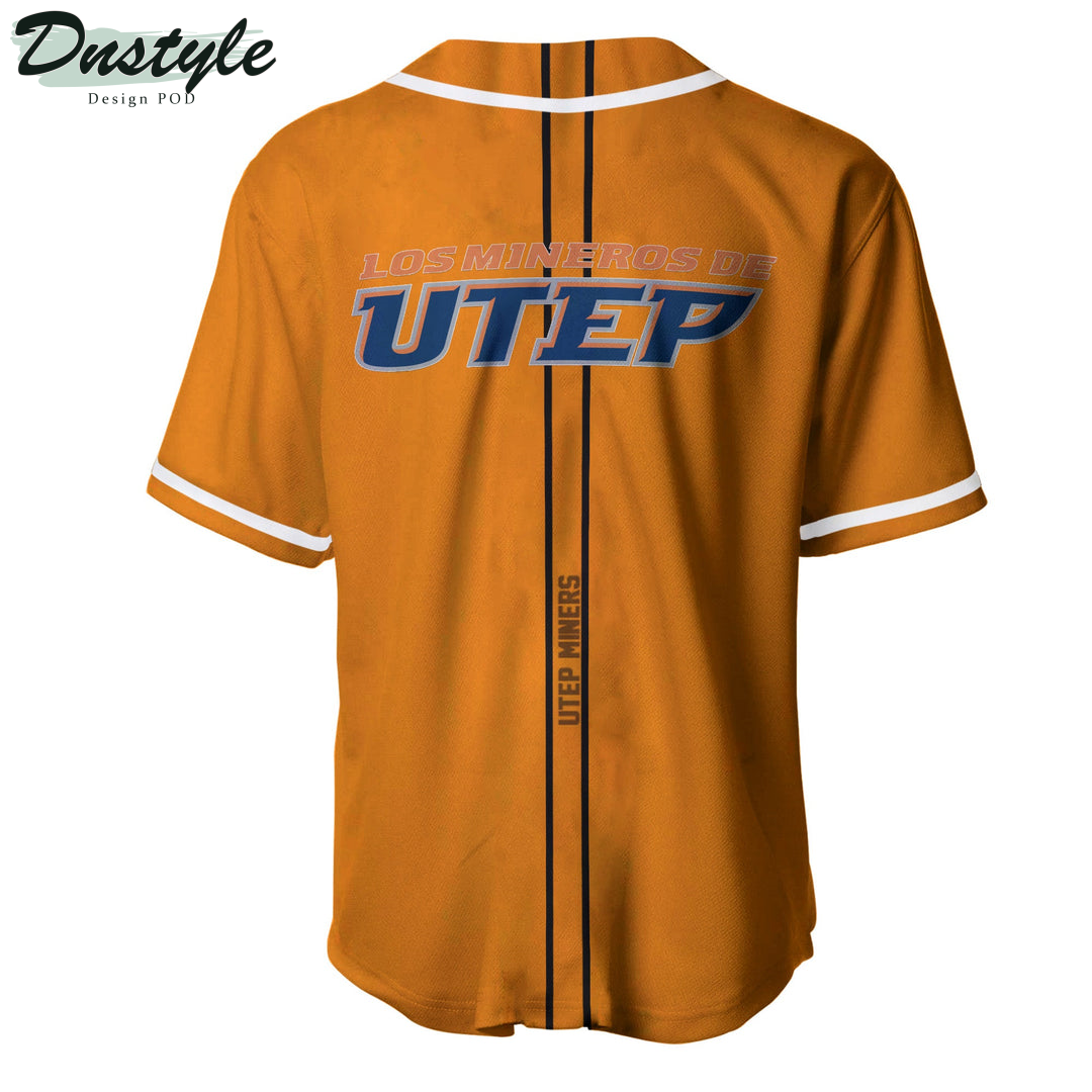 UTEP Miners Custom Name Baseball Jersey