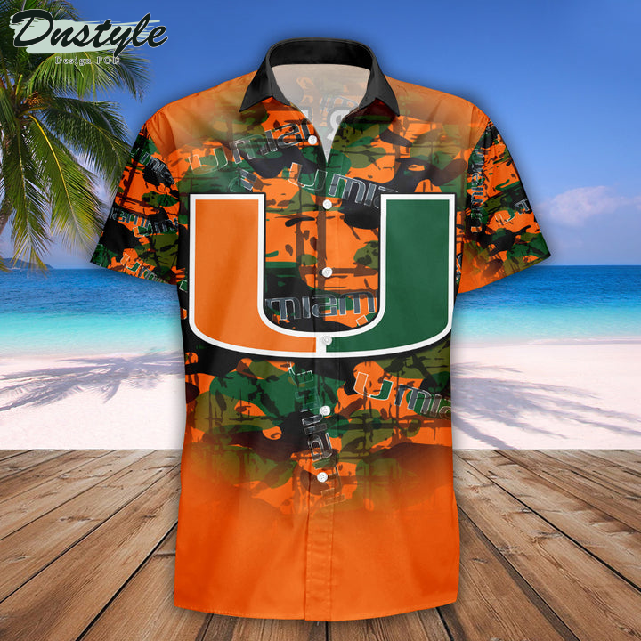 Personalized Miami Hurricanes Camouflage Vintage NCAA Hawaii Shirt