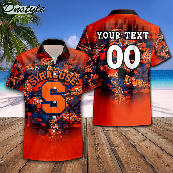 Personalized Syracuse Orange Camouflage Vintage NCAA Hawaii Shirt