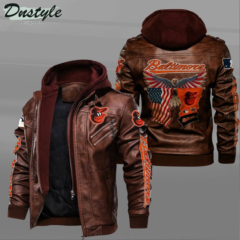 Baltimore Orioles American Eagle Leather Jacket