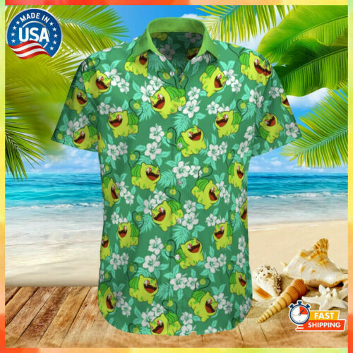 Bulbasaur Pokemon Tropical Beach Hawaiian Shirt