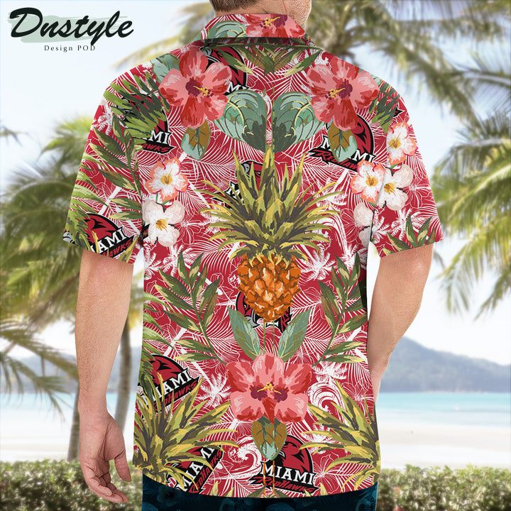 Miami Redhawks Pineapple Tropical Hawaiian Shirt