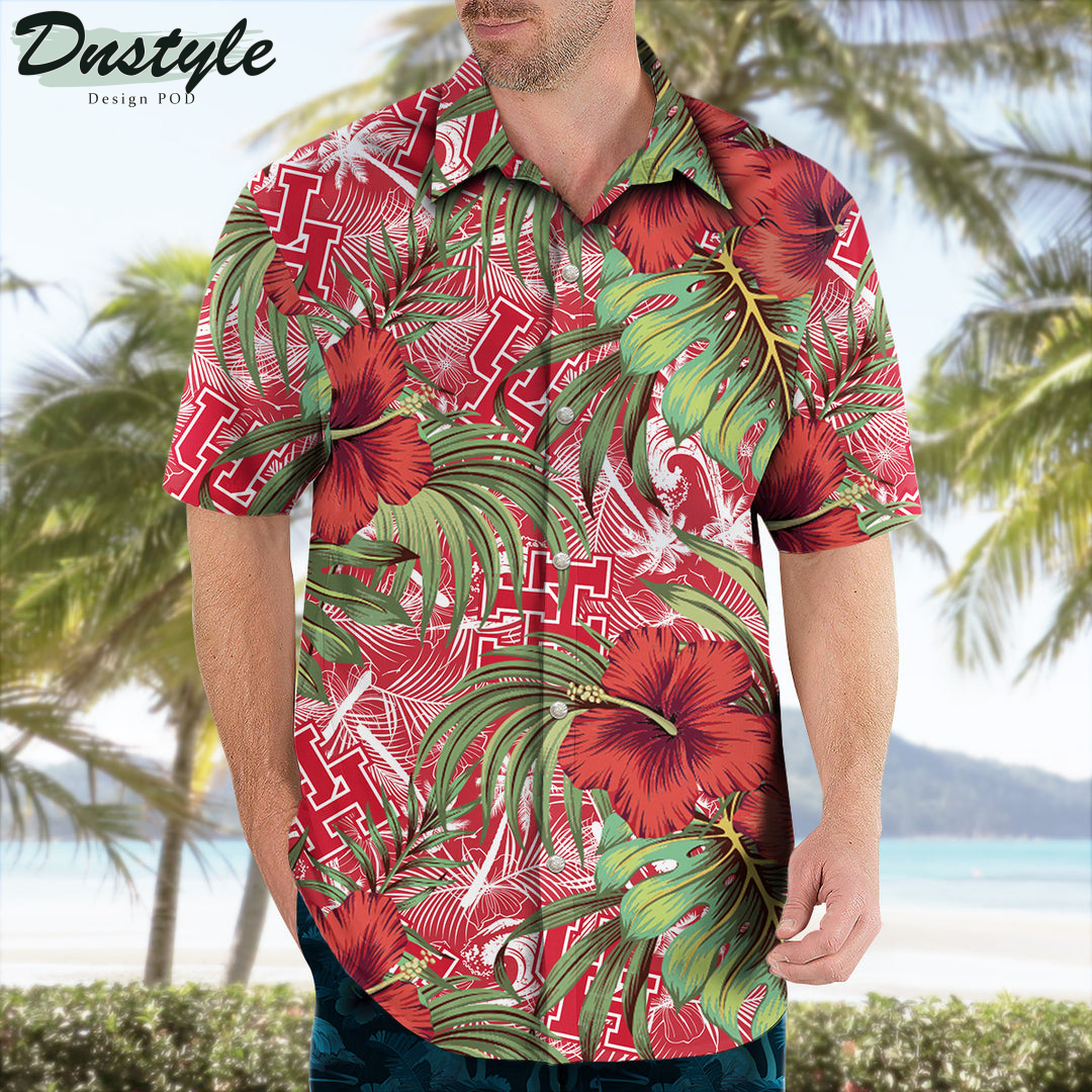 Houston Cougars Hibiscus Tropical Hawaii Shirt