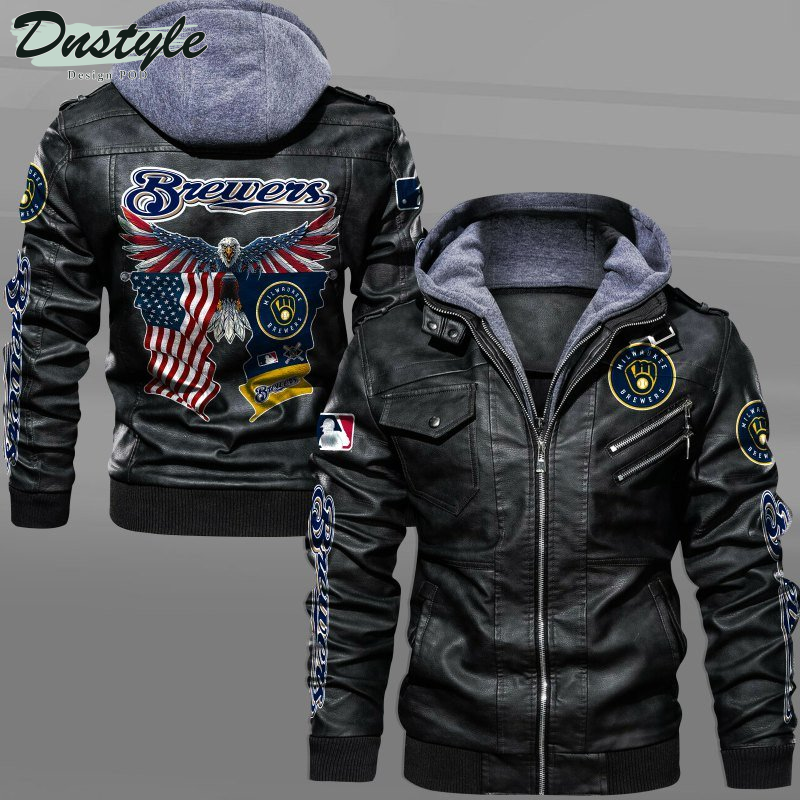 Milwaukee Brewers American Eagle Leather Jacket