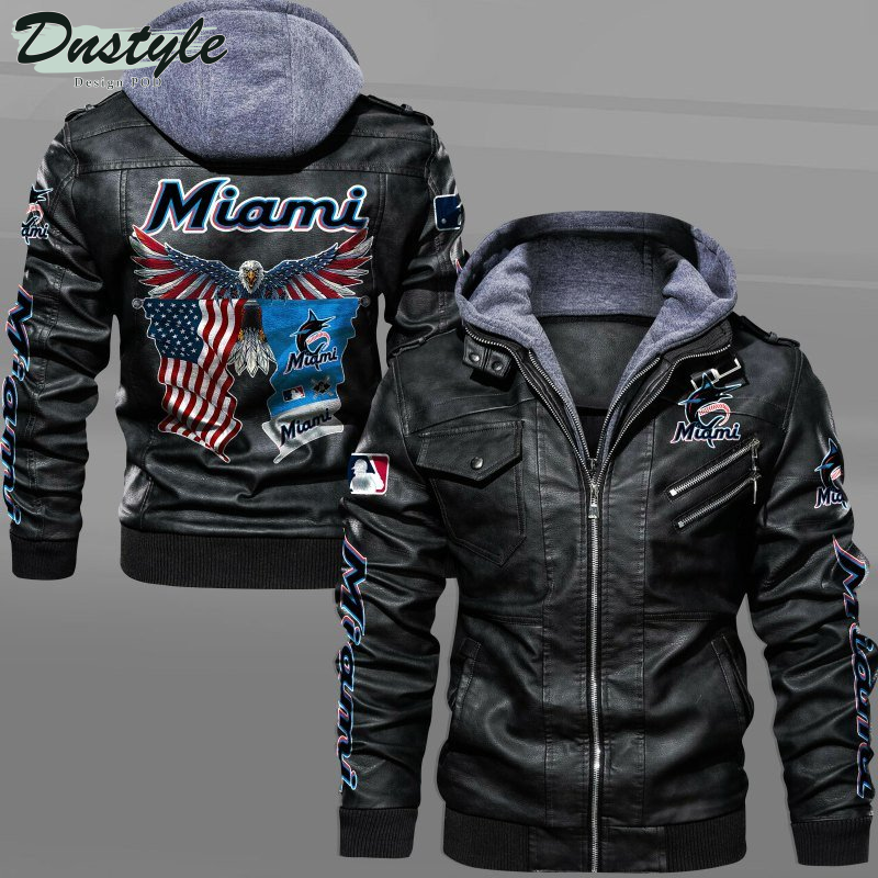 Miami Marlins American Eagle Leather Jacket