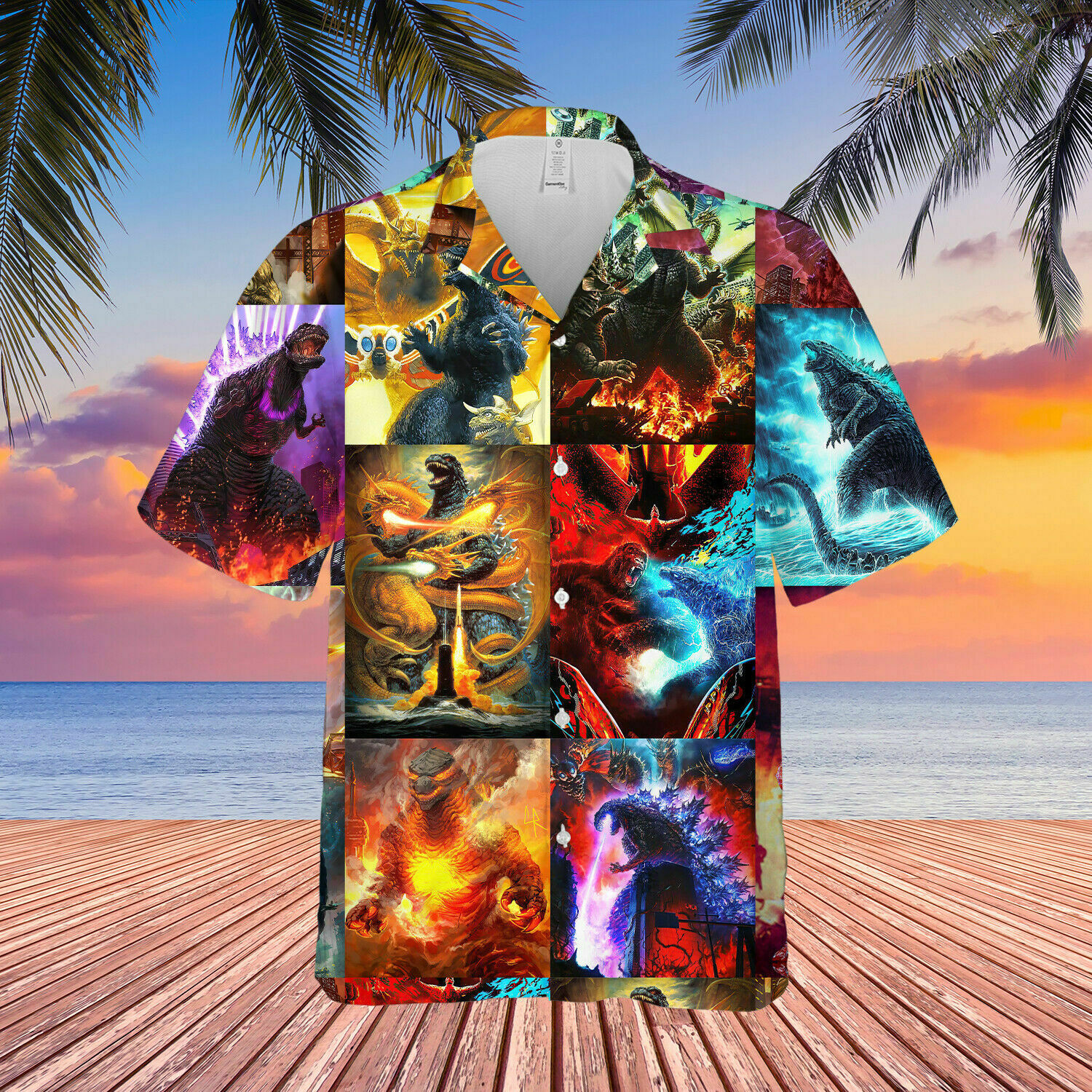 Godzilla Unisex Hawaiian Shirt