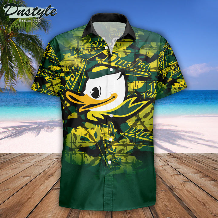 Personalized Oregon Ducks Camouflage Vintage NCAA Hawaii Shirt
