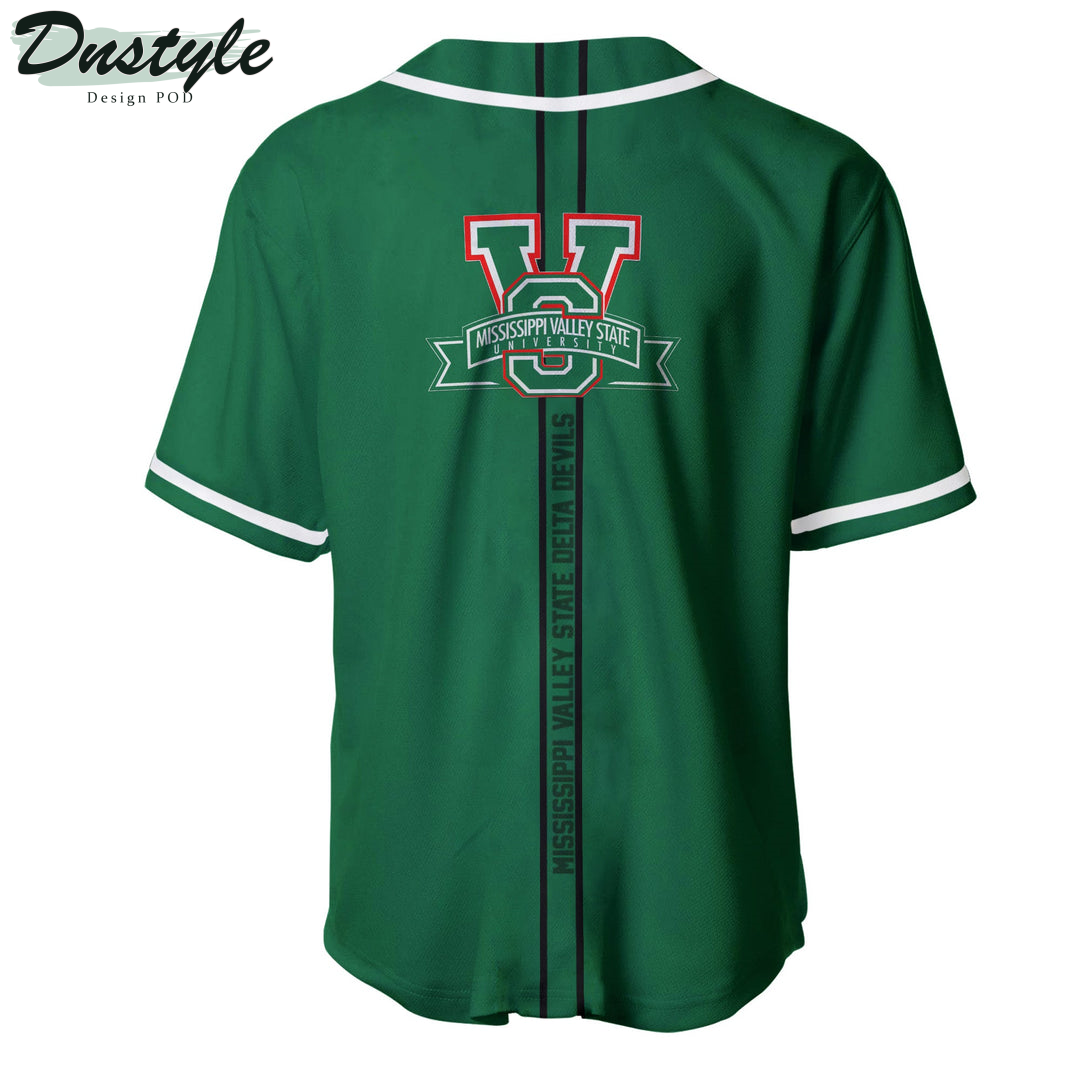Mississippi Valley State Delta Devils Custom Name Baseball Jersey