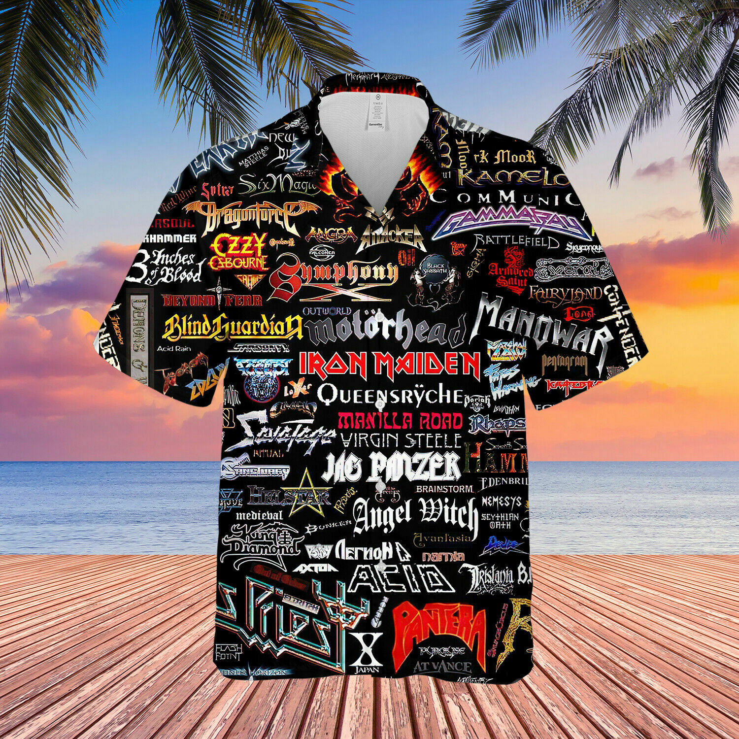 Famous Metal D35 Unisex Summer Hawaiian Shirt
