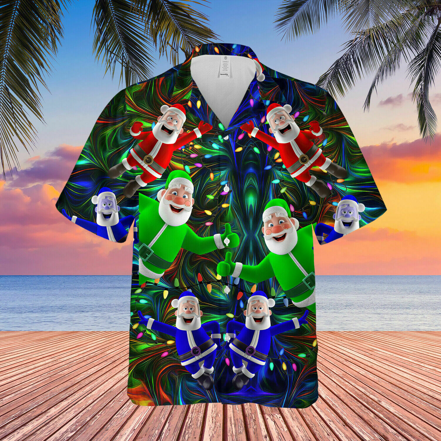 Christmas Santa Claus Stay Cool Unisex Hawaiian Shirt