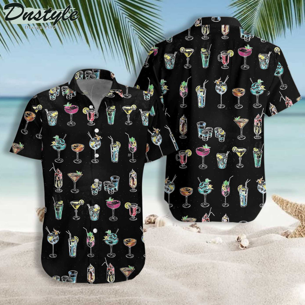 Cocktail For You Bartender Black Hawaiian Shirt