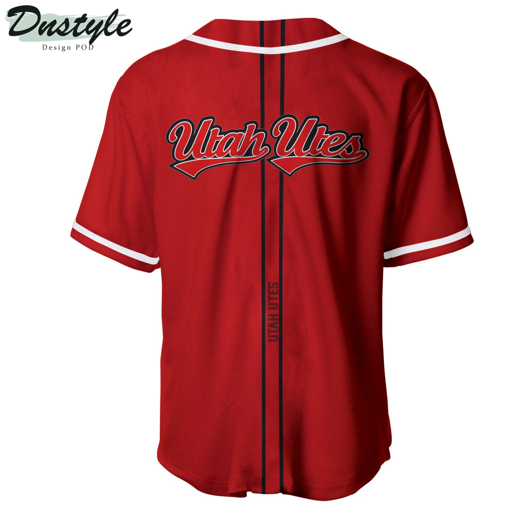 Utah Utes Custom Name Baseball Jersey