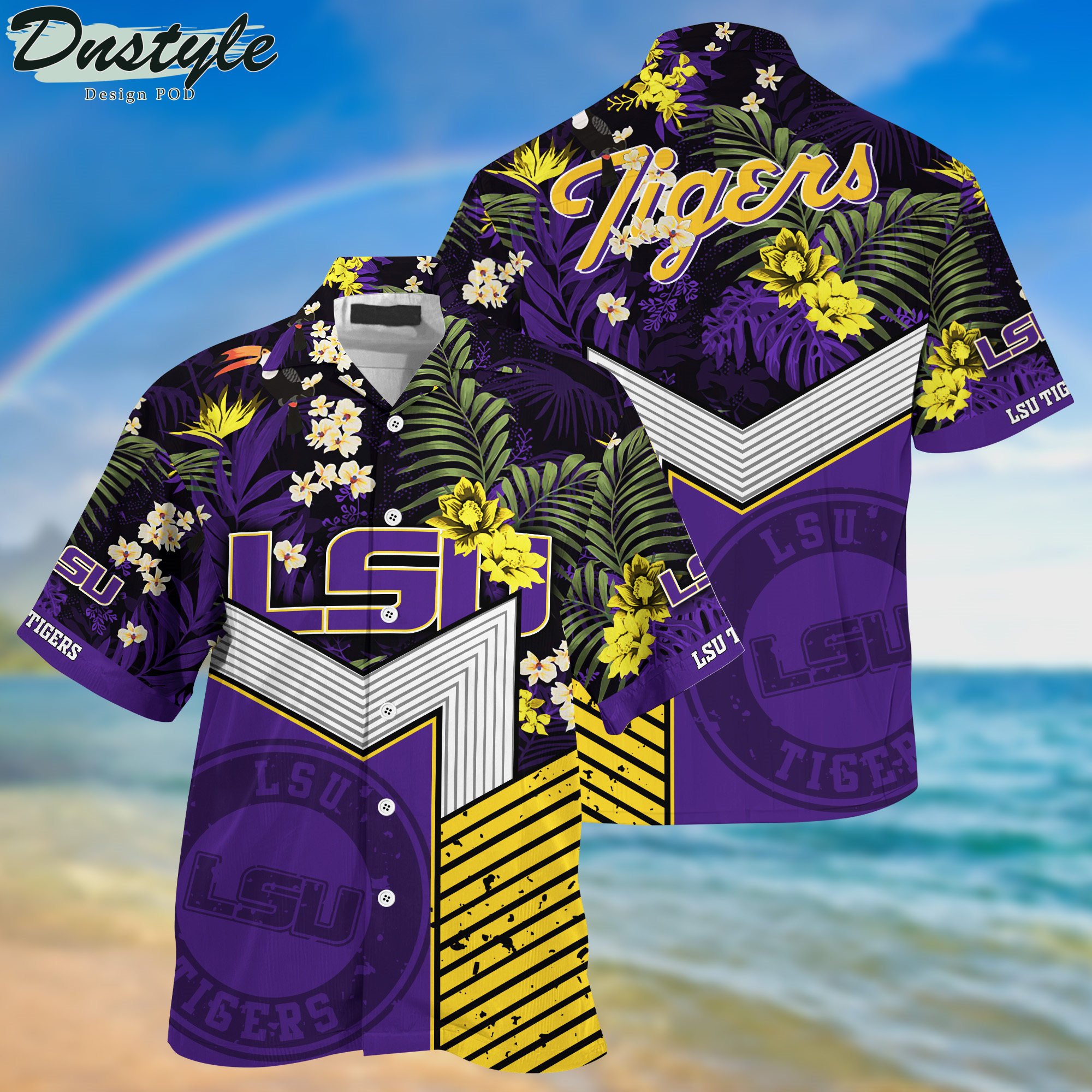 LSU Tigers Tropical New Collection Hawaii Shirt And Shorts