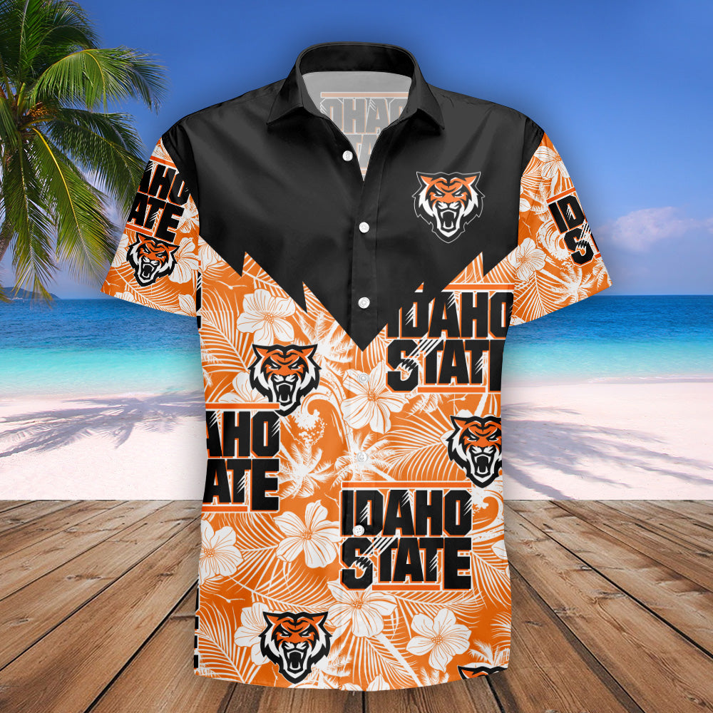 Idaho State Bengals Tropical Seamless NCAA Hawaii Shirt