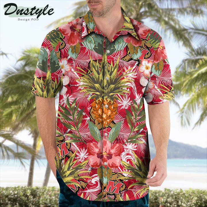 Maryland Terrapins Pineapple Tropical Hawaiian Shirt