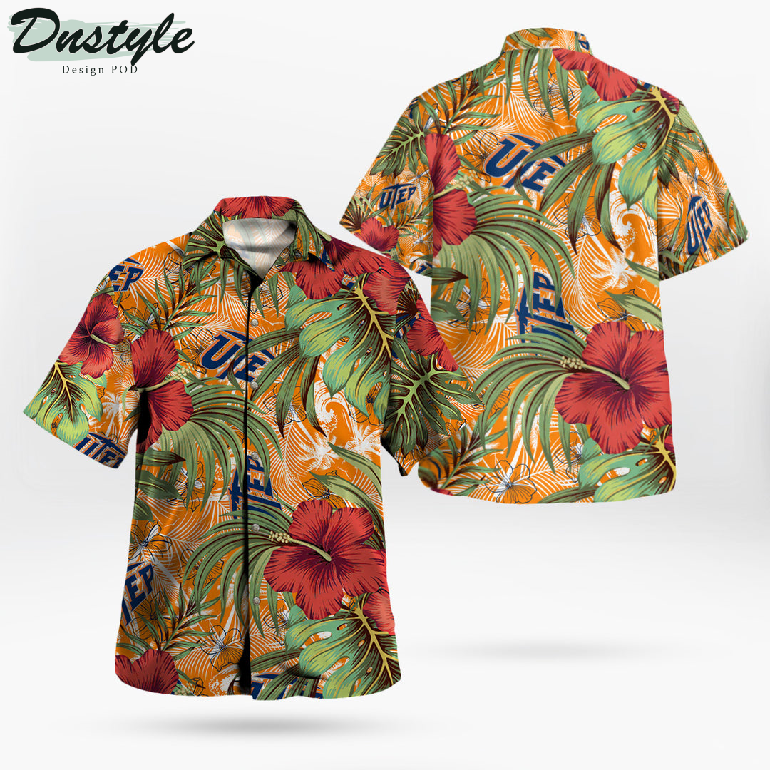 Utep Miners Hibiscus Tropical Hawaii Shirt