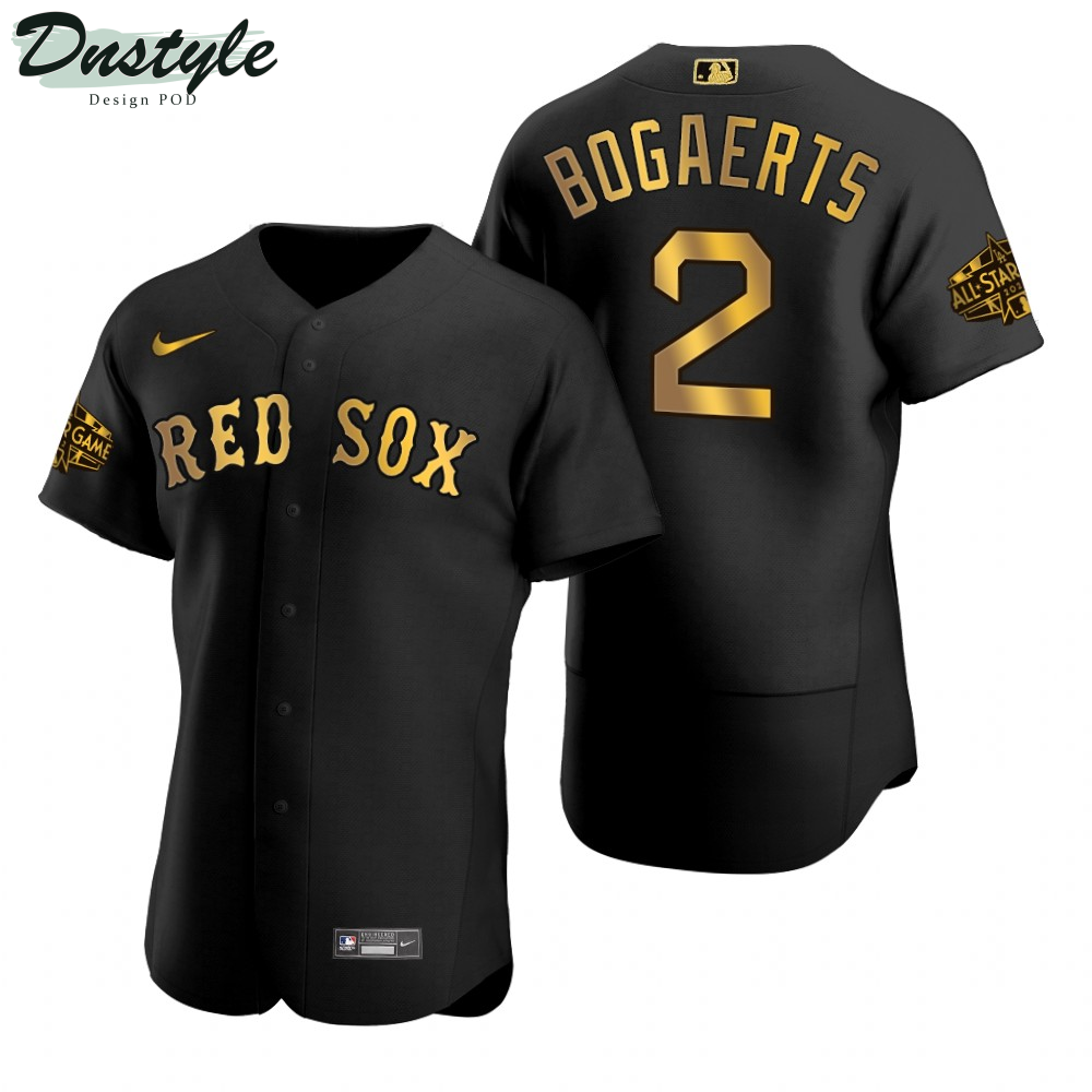 Boston Red Sox Xander Bogaerts Main Logo Black 2022 MLB All-Star Game Jersey