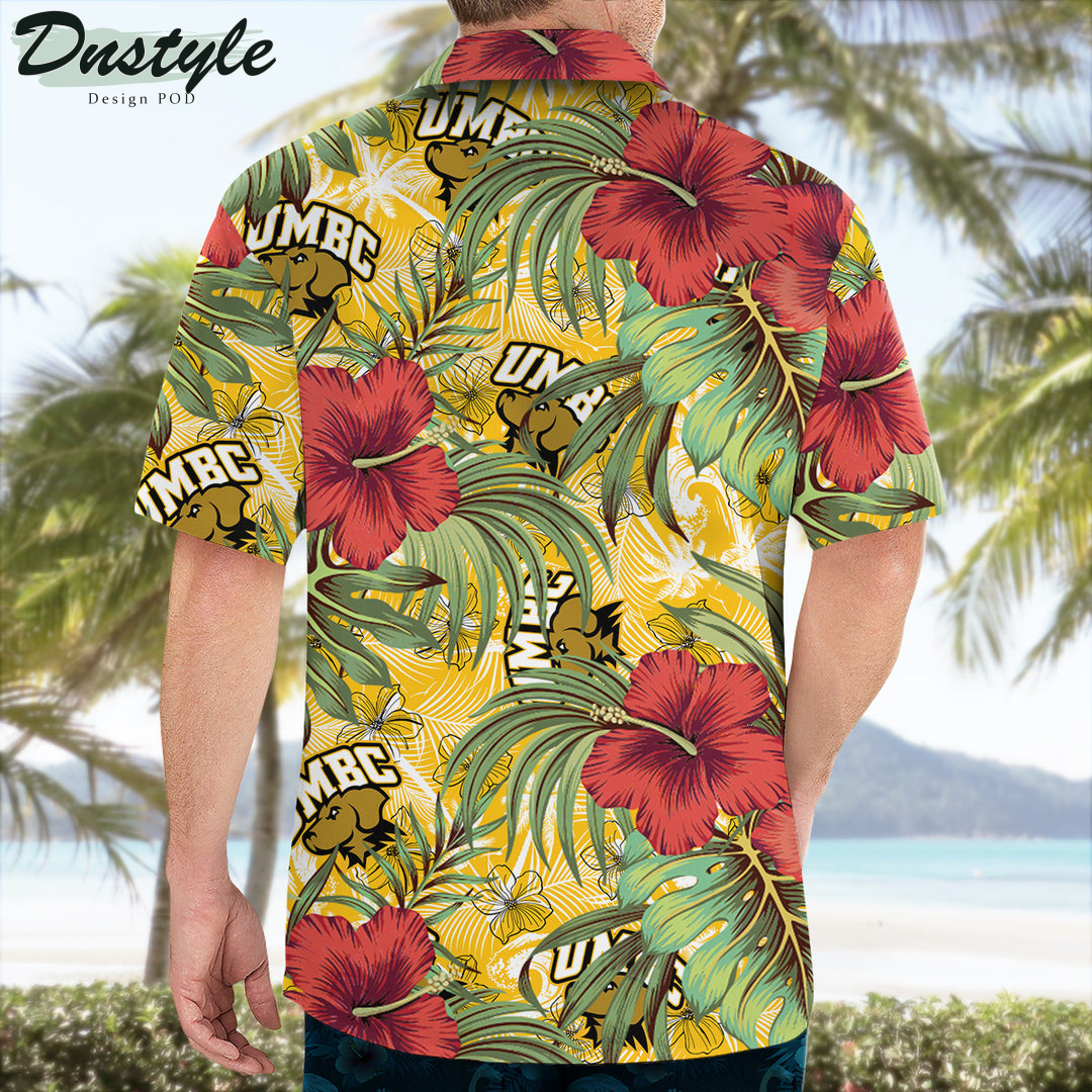 Umbc Retrievers Hibiscus Tropical Hawaii Shirt