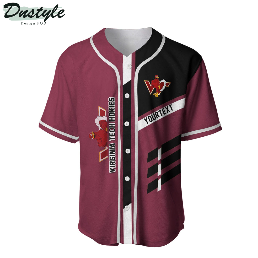 Virginia Tech Hokies Custom Name Baseball Jersey