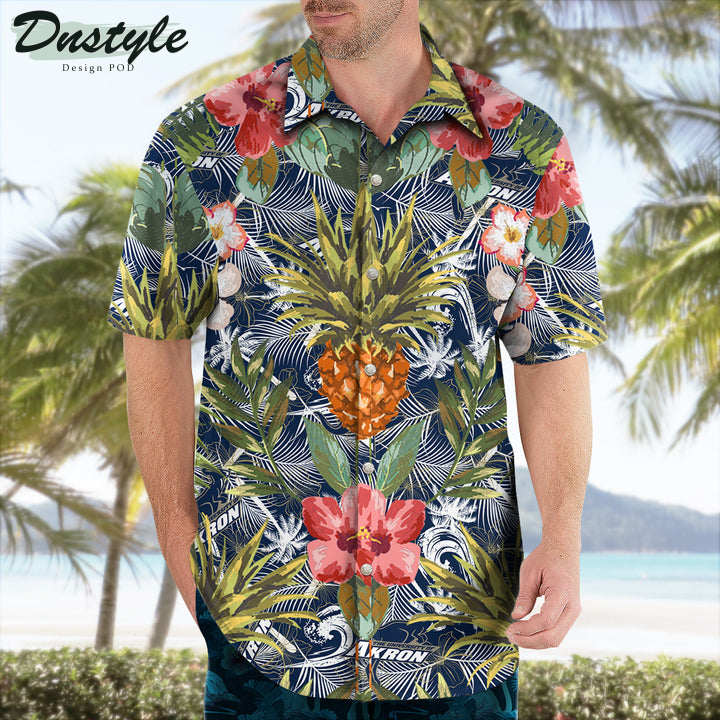 Akron Zips Pineapple Tropical Hawaiian Shirt