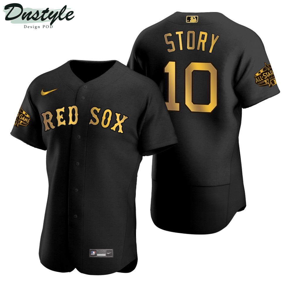Boston Red Sox Trevor Story Main Logo Black 2022 MLB All-Star Game Jersey