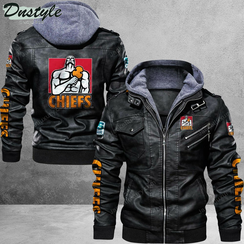 Chiefs rugby leather jacket