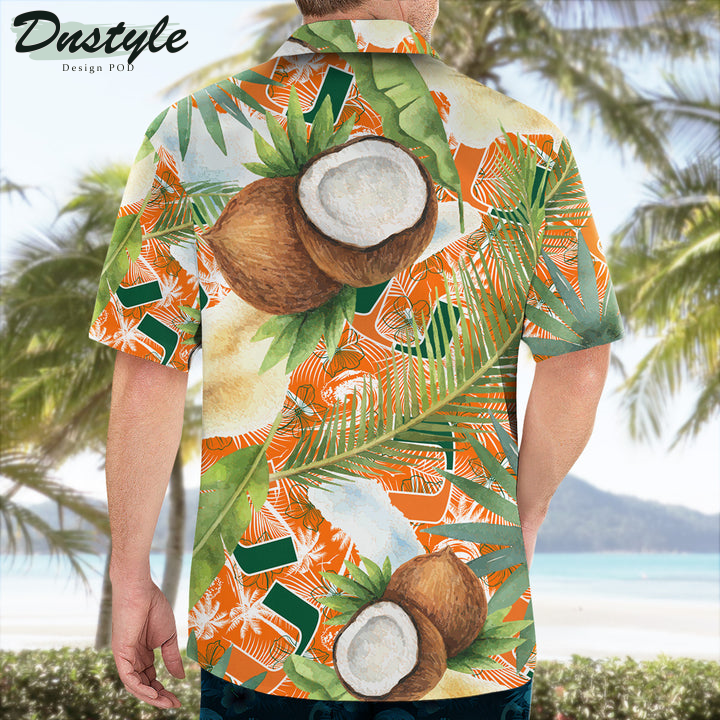 Miami Hurricanes Coconut Tropical Hawaiian Shirt