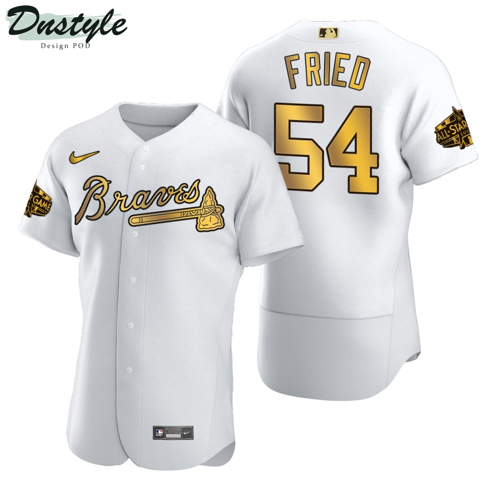 Max Fried Atlanta Braves White Gold 2022 MLB All-Star Game Jersey