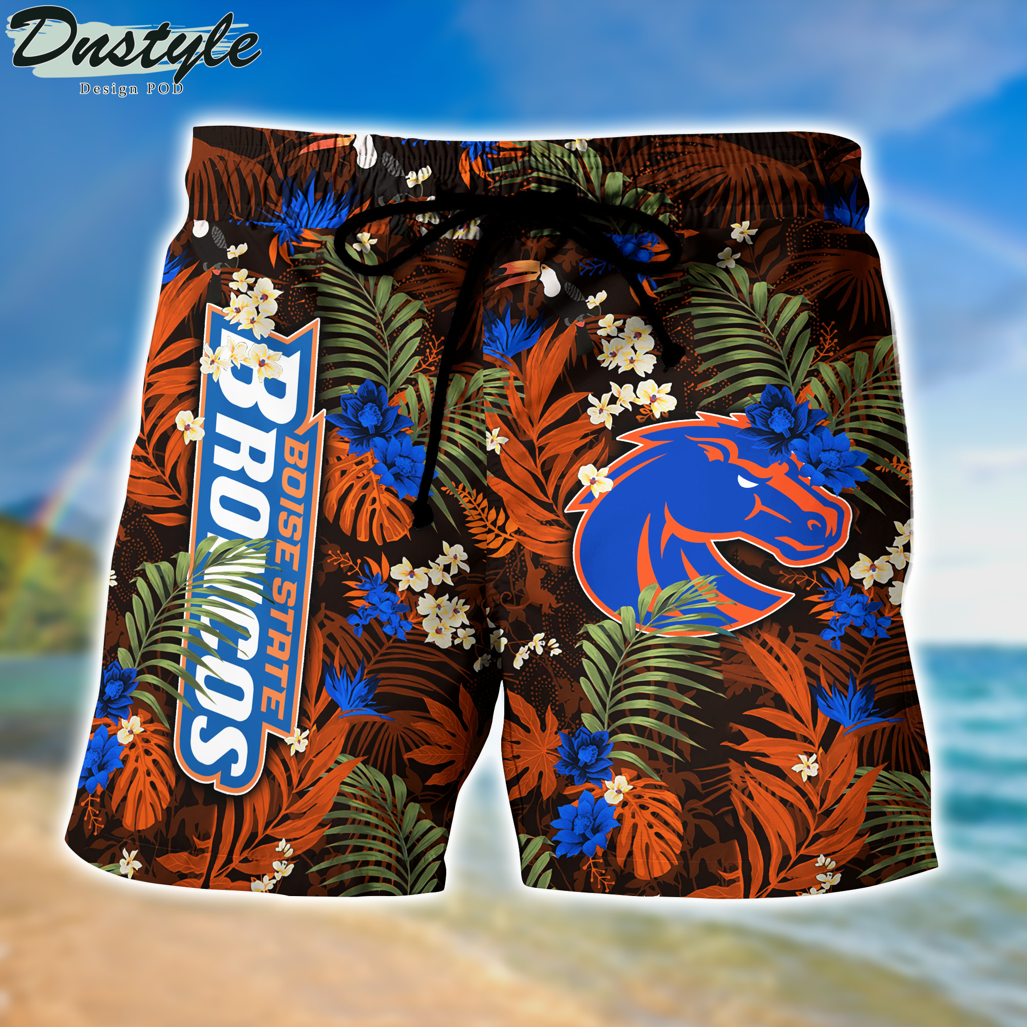 Boise State Tropical New Collection Hawaii Shirt And Shorts
