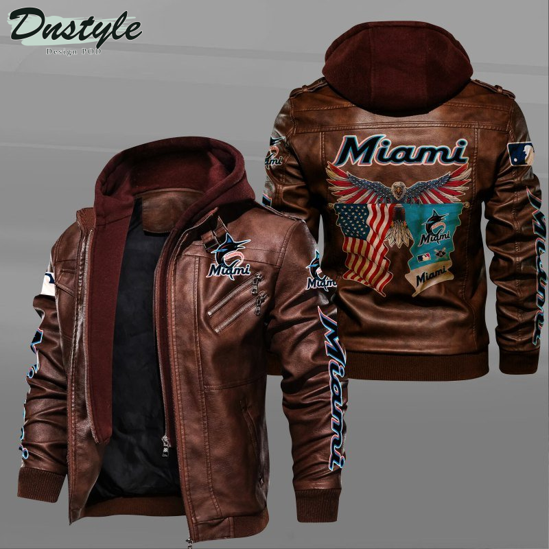 Miami Marlins American Eagle Leather Jacket