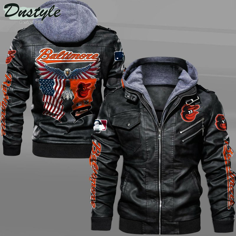 Baltimore Orioles American Eagle Leather Jacket
