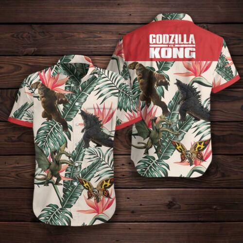 Godzilla Kong 3D Hawaiian Shirt