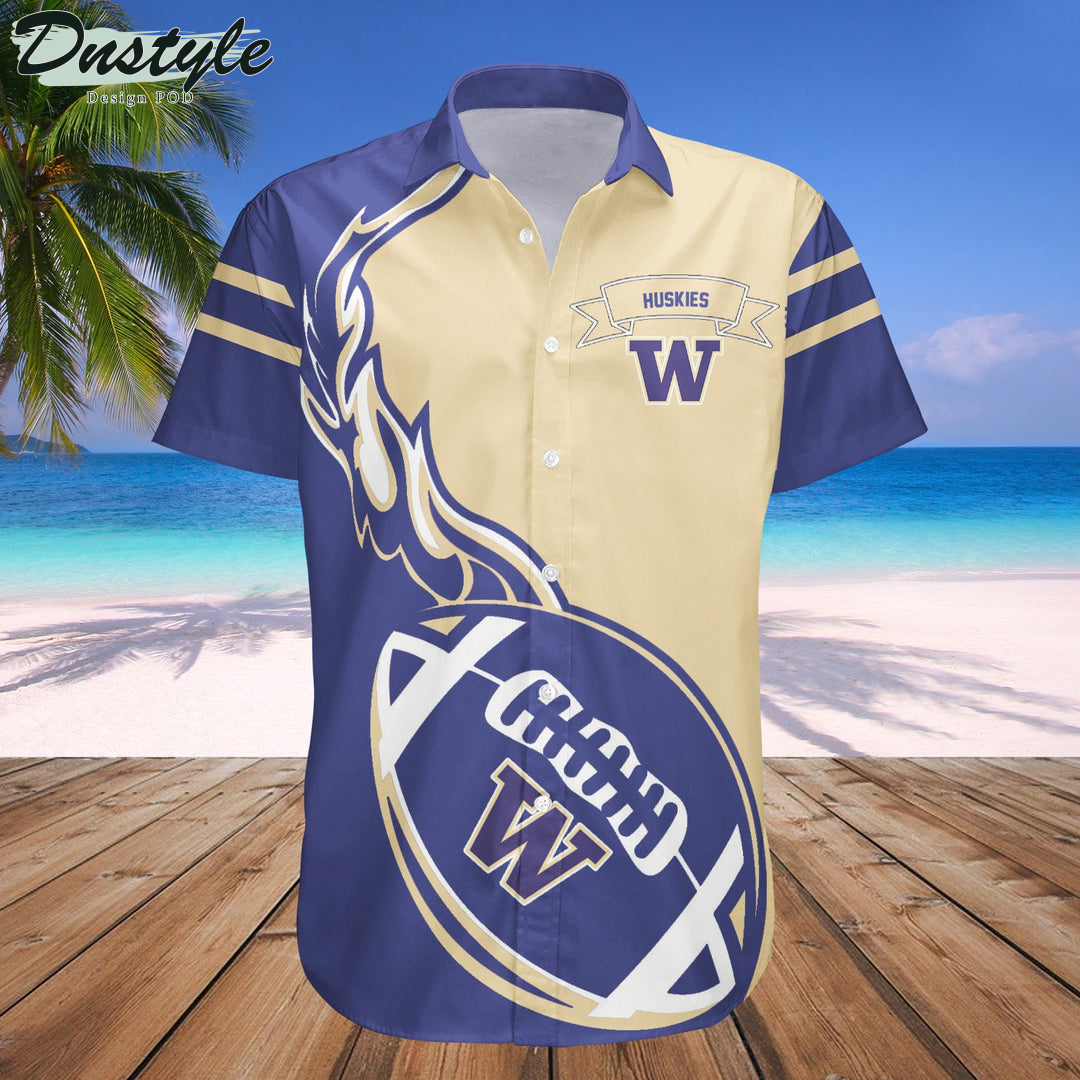 NCAA Washington Huskies Flame Ball Hawaii Shirt