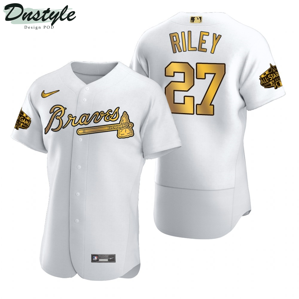 Austin Riley Atlanta Braves White Gold 2022 MLB All-Star Game Jersey