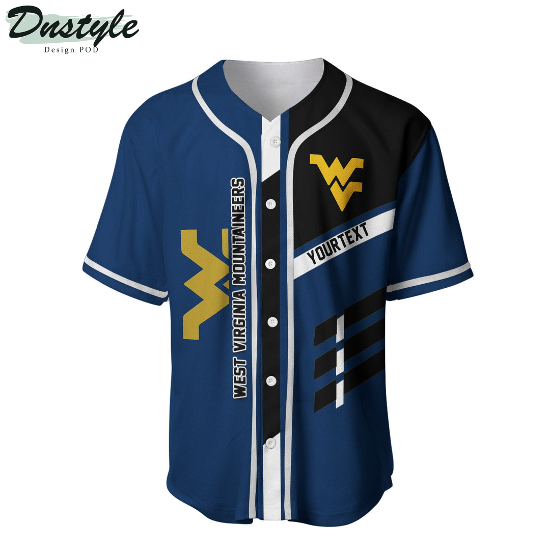 West Virginia Mountaineers Custom Name Baseball Jersey