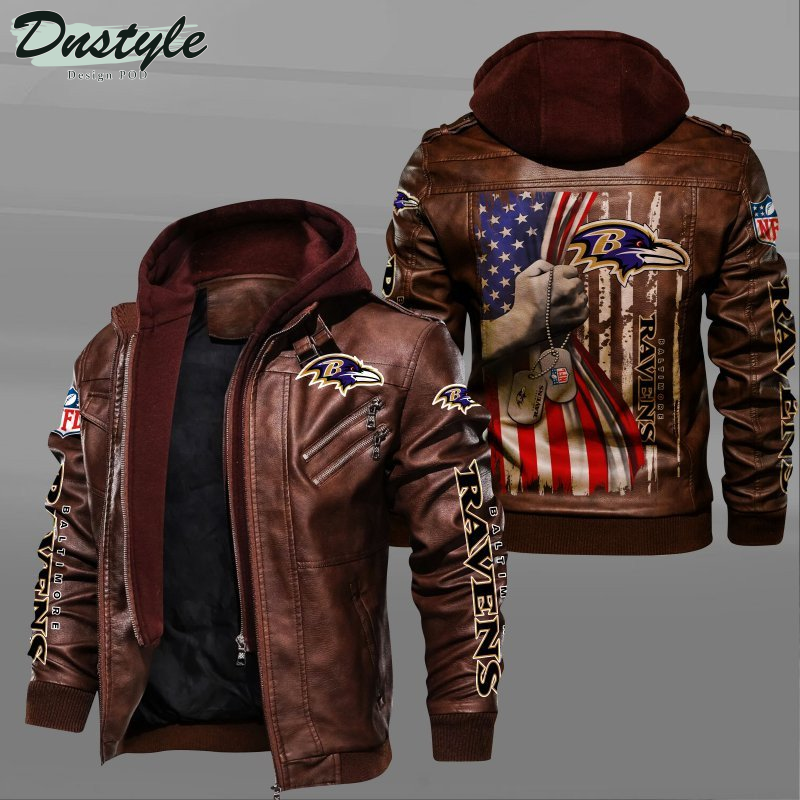 Baltimore Ravens Independence Day Leather Jacket