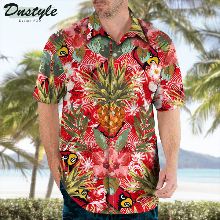 Louisville Cardinals Pineapple Tropical Hawaiian Shirt