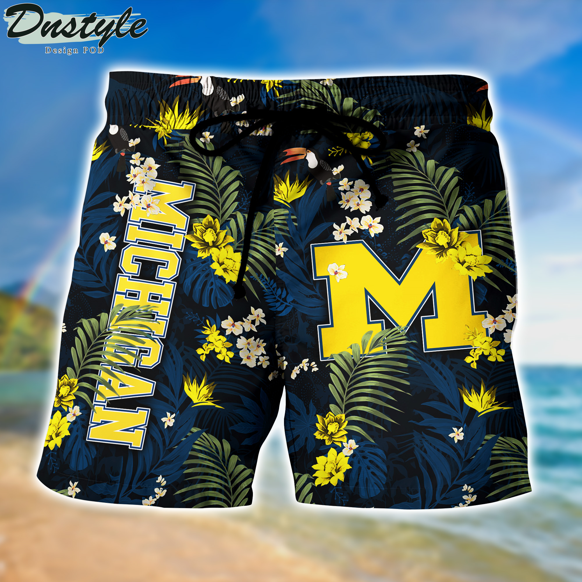 Michigan Wolverines Hawaii Shirt And Shorts New Collection