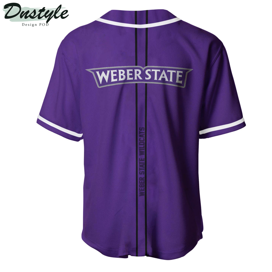 Weber State Wildcats Custom Name Baseball Jersey