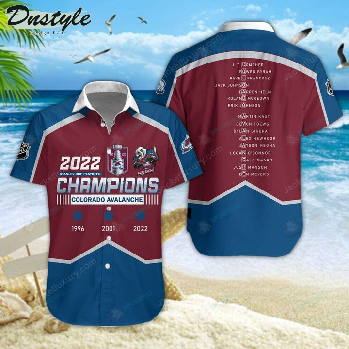 Colorado Avalanche Stanley Cup Playoffs Champions Hawaiian Shirt