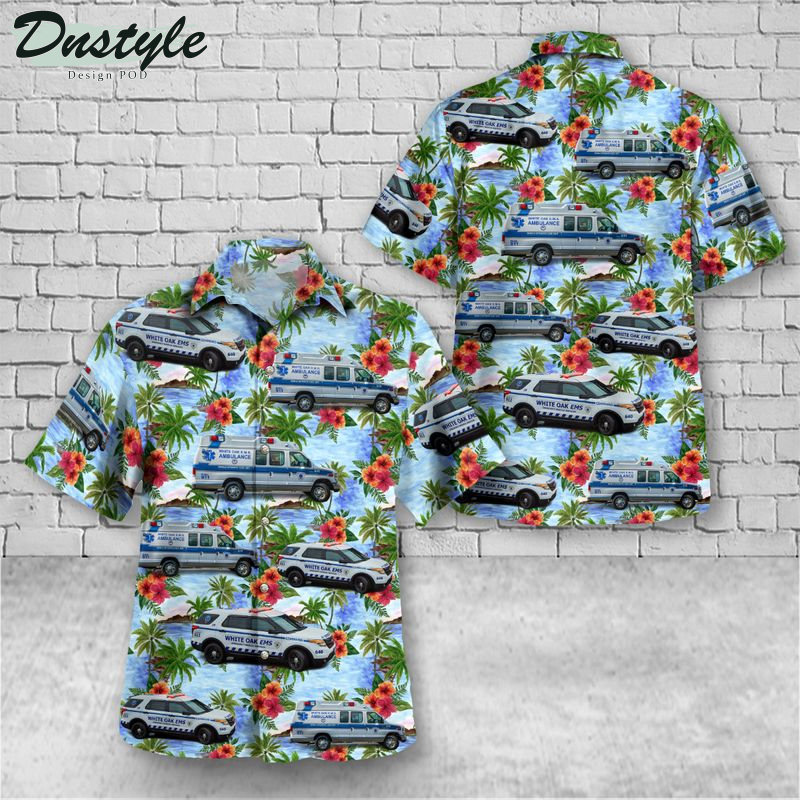 White Oak E.M.S Hawaiian Shirt
