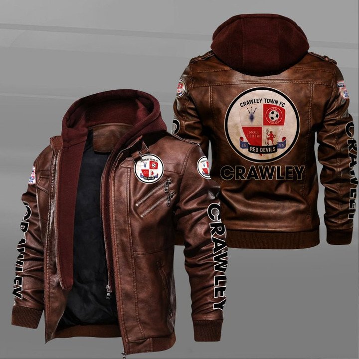 Crawley Town FC Red Devils Leather Jacket